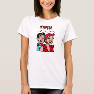 T-shirts YIPES! Arte cómica do vintage