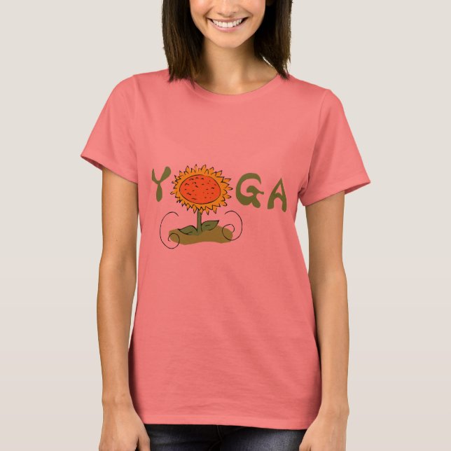 T-shirts Yoga Cute (Frente)
