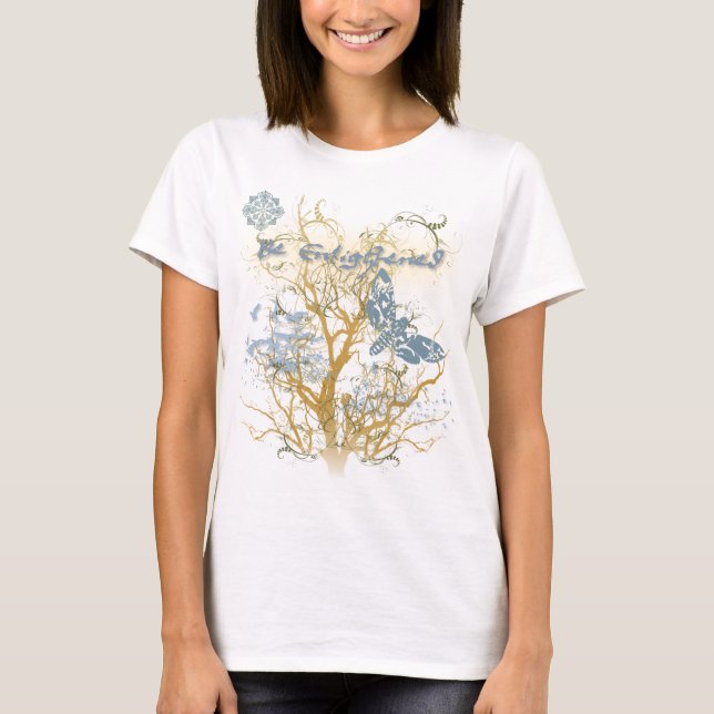 T-shirts Yoga Fala: Seja Iluminado! (Frente)