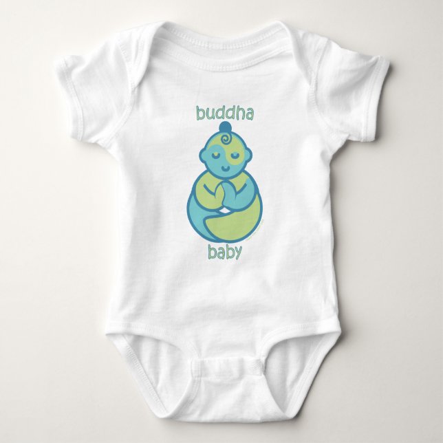T-shirts Yoga Speak Baby : Blue Buddha Baby (Frente)