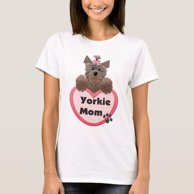 T-shirts Yorkie Mãe (Frente)