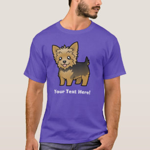 T-shirts Yorkshire terrier dos desenhos animados (cabelo