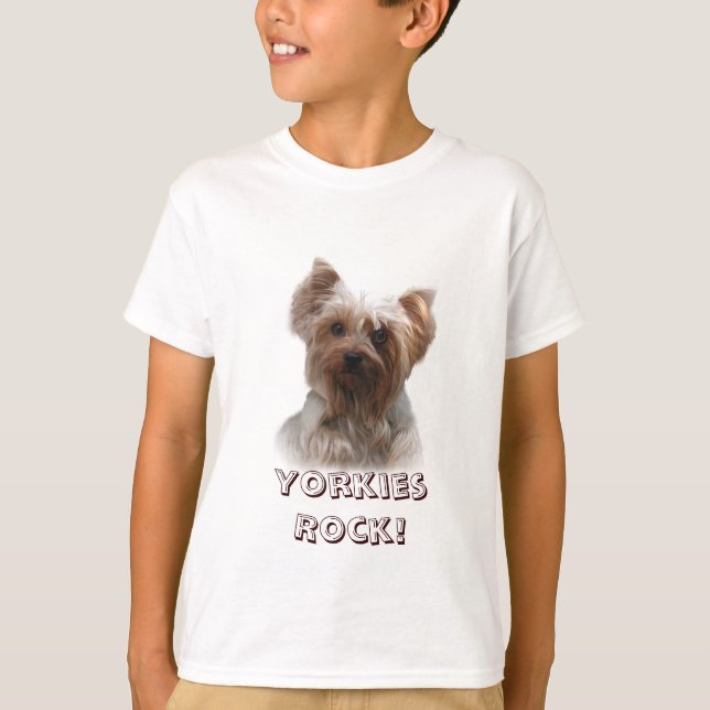 T-shirts Yorkshire Terrier Kids Sweatshirt (Frente)