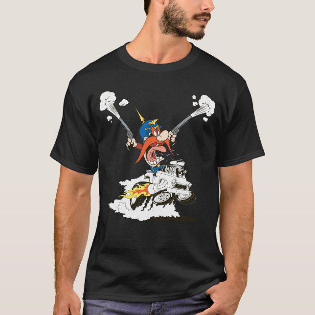 T-shirts Yosemite Sam Fúria ao Volante (Frente)