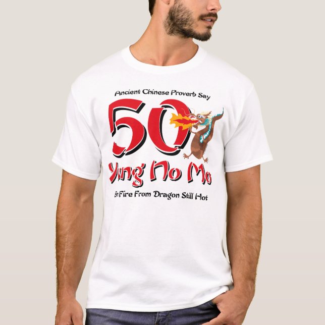 T-shirts Yung nenhum aniversário do Mo 50th (Frente)