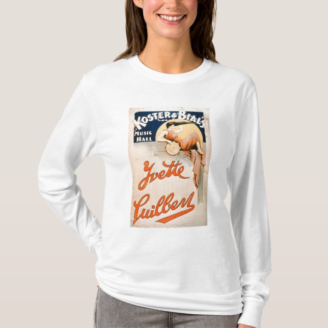 T-shirts 'Yvette Guilbert (c.1869-1944) em Koster e em Bial (Frente)