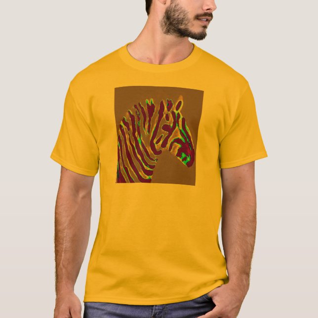 T-shirts Zebra Art Purple Brilho (Frente)
