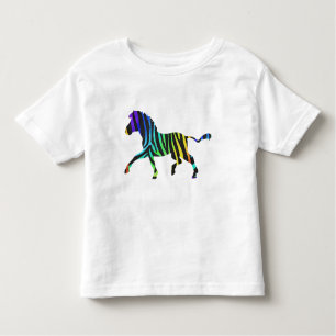 T-shirts Zebra Black e Rainbow Silhouette