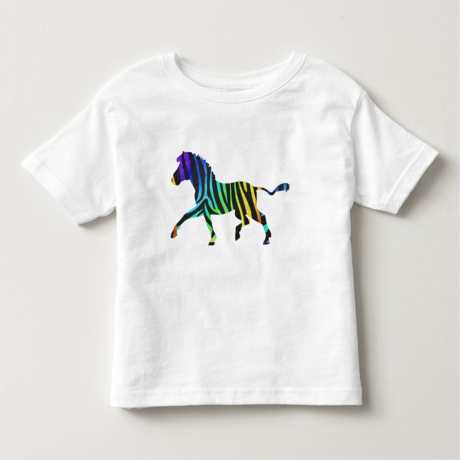 T-shirts Zebra Black e Rainbow Silhouette (Frente)