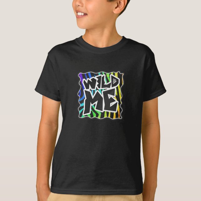 T-shirts Zebra Black e Rainbow Wild Me (Frente)