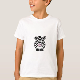T-shirts Zebra bonito Clipart dos desenhos animados
