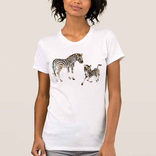 T-shirts zebra da salmoura (Frente)
