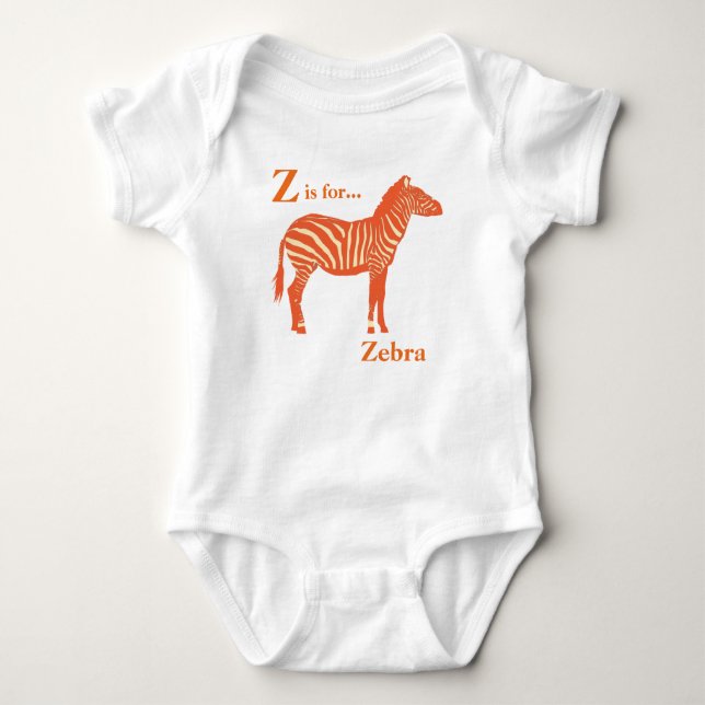 T-shirts Zebra - Mandarim e laranja claro (Frente)