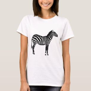 T-shirts Zebra - preto e branco