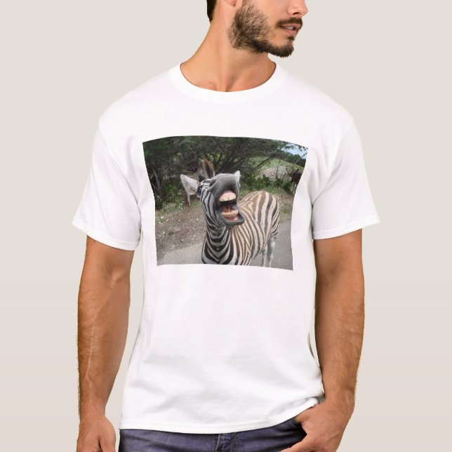 T-shirts zebra que cheesing (Frente)