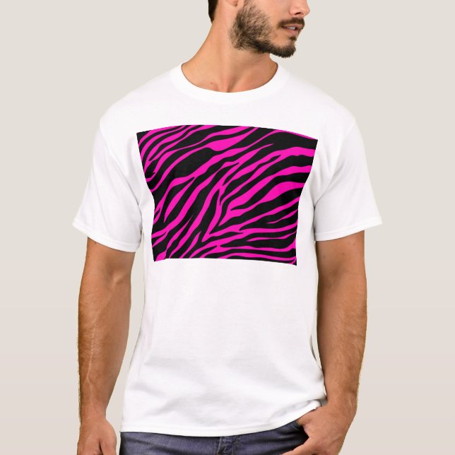 T-shirts zebra rosa (Frente)