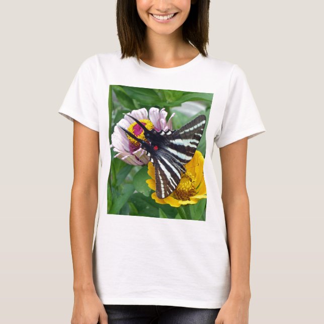 T-shirts Zebra Swallowtail+Besouro Japonês (Frente)