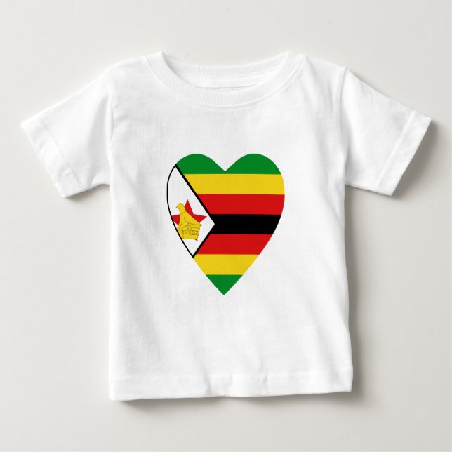 T-shirts Zimbabwe Flag Heart-Shirt (Frente)