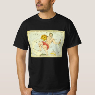 T-shirts Zodíaco Vintage, Astronomia Constelação de Aquário