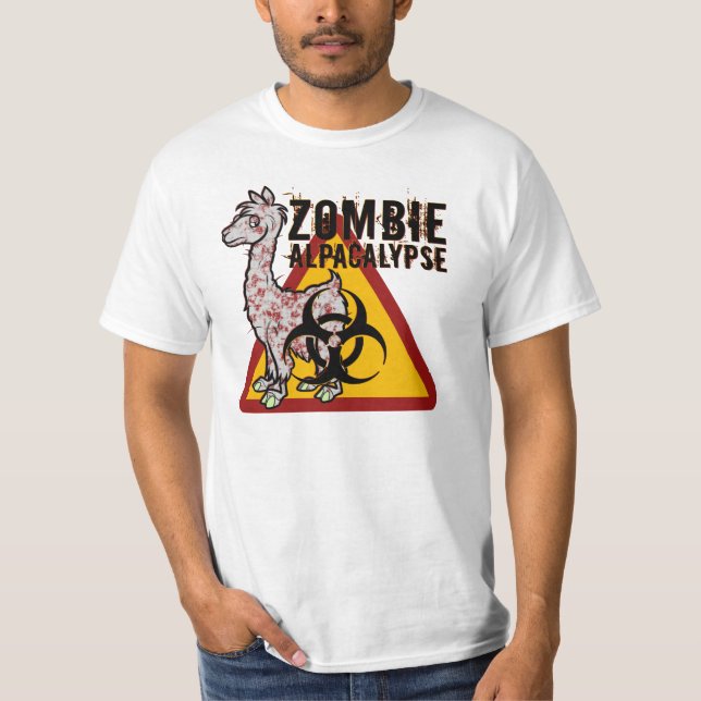 T-shirts Zombi Alpacalypse (Frente)