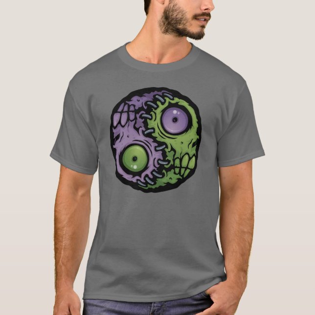 T-shirts Zombie Yin-Yang (Frente)