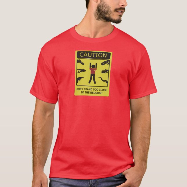 T-shirts zona de perigo do redshirt (Frente)