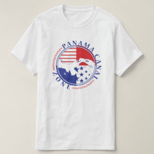 T-shirts Zona do canal do Panamá com istmo