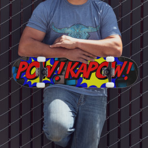TABA! KAPOW! Skateboard Retro Arte Pop