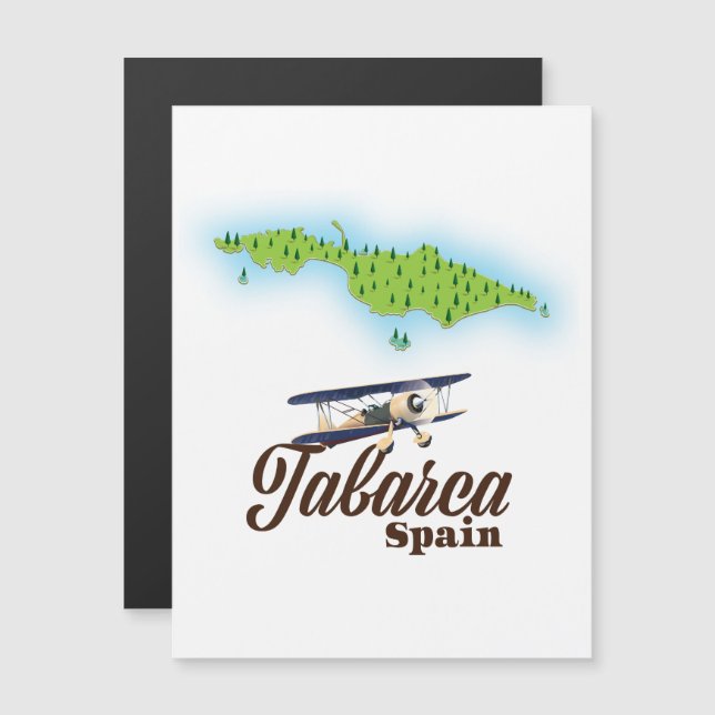 Tabarca Espanha Mapa lindo (Frente/Verso)