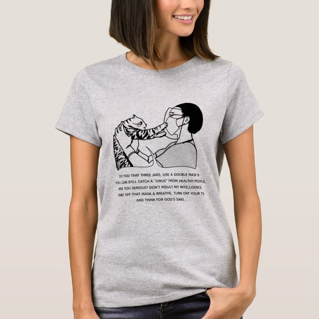 Tabby Cat e Message T-Shirt (Frente)