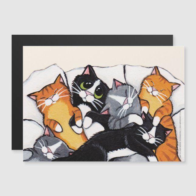 Tabby Cat e Tuxedo Cat Sleepover (Frente/Verso)