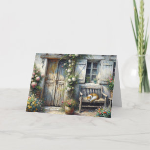 Tabby Cat No Cartão De Nota Do Banco Antigo