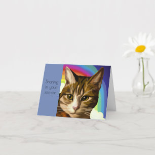 Tabby Cat Pet Cartão de condolências