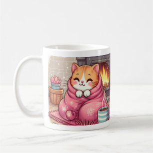 Tabby Cat Sorrindo Em Xícara De Café De Poema Em A