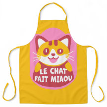 Tabby Gato Laranja Fome Diz Meow em Francês