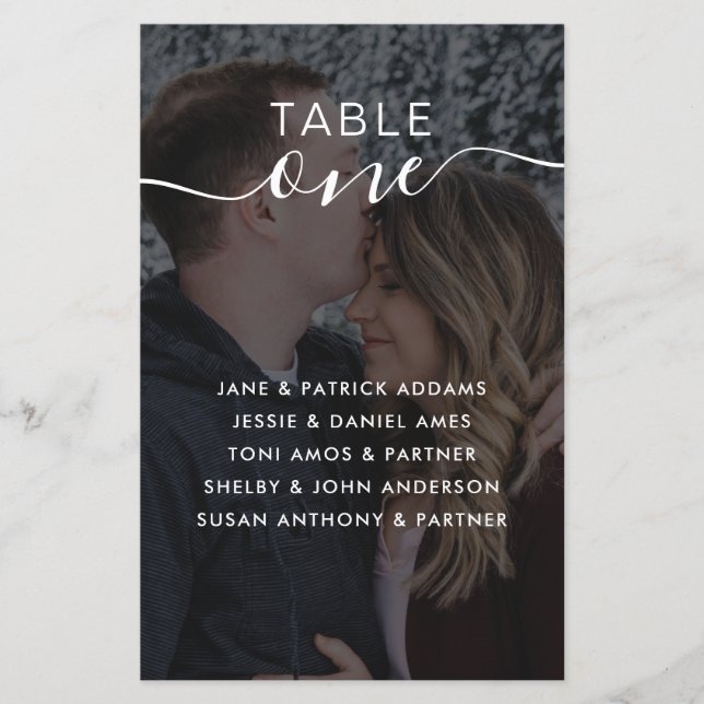 Tabela de Casamento de Fotografias Número 1-10 (Frente)