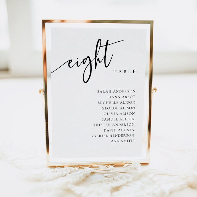 Tabela Número 8 Cartão Gráfico de Oito Assentos (Criador carregado)