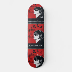 Tabelas de skate de Música Deco de Texto Personali