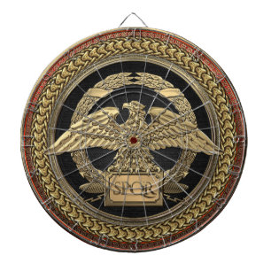 Tabla Dardos [200] Águia Imperial Romana Dourada sobre a Medal