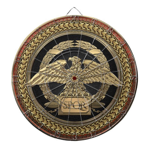 Tabla Dardos [200] Águia Imperial Romana Dourada sobre o Dourad (Frente)