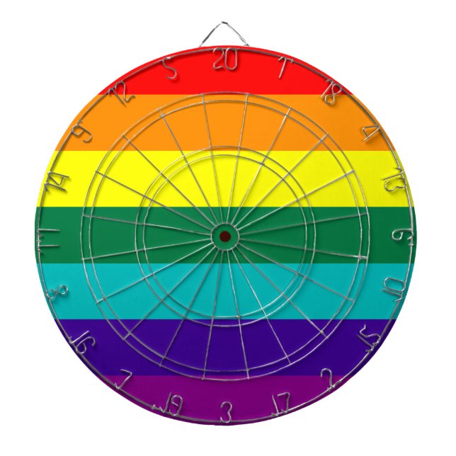 Tabla Dardos 7-Stripe Rainbow Pride Flag   (Frente)