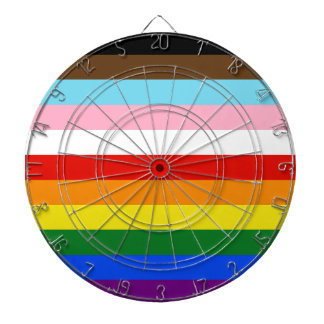 Tabla Dardos A bandeira do orgulho de onze listras da SlipperyJ