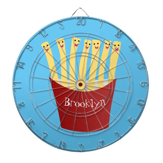 Tabla Dardos A ilustração de desenho animado de comida rápida d (Frente)