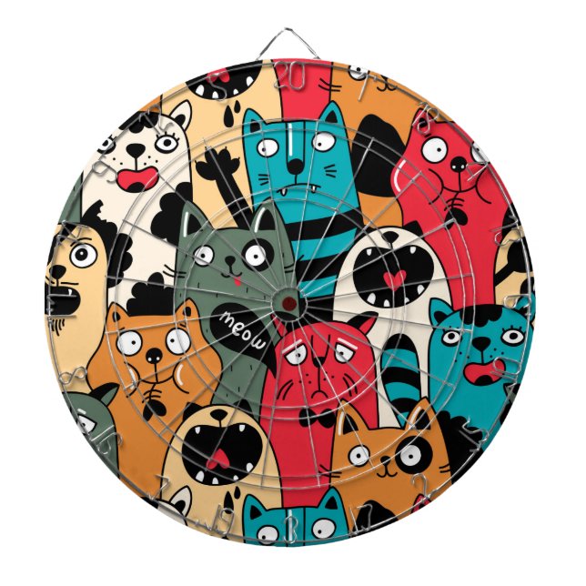 Tabla Dardos A multidão de gatos (Frente)