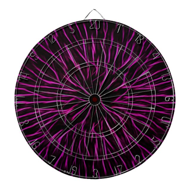 Tabla Dardos Abstrato de Firecracker rosa-quente brilhante (Frente)