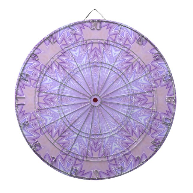 Tabla Dardos Abstrato de Natal da Seda Lilac (Frente)