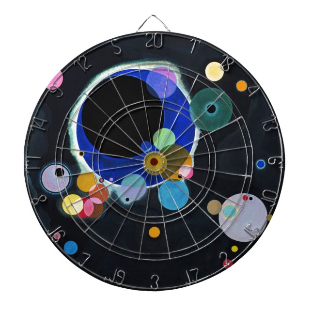 Tabla Dardos Abstrato de Vários Círculos do Kandinsky (Frente)