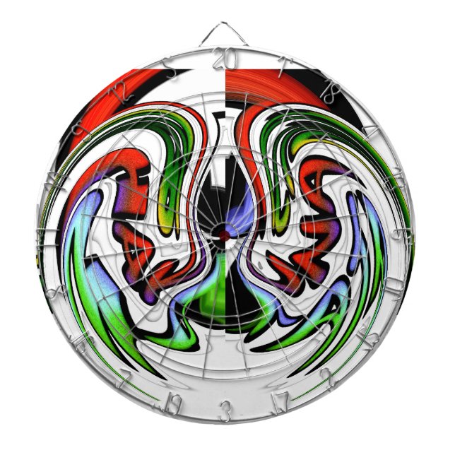 Tabla Dardos Abstrato Profile Art Impressão (Frente)