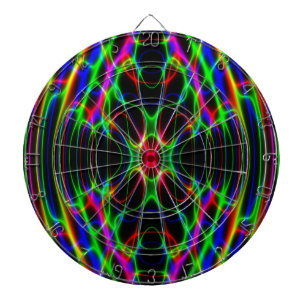Tabla Dardos Abstrato psicadélico do laser de néon