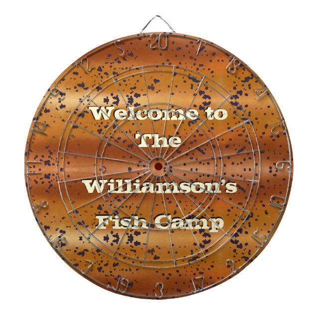 Tabla Dardos Acampamento de Peixes da Família de Trutas Marrons (Frente)